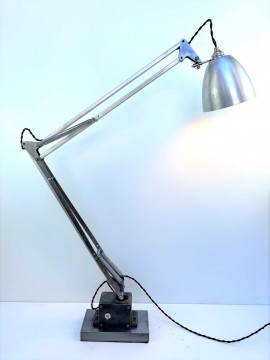 LAMPE DE BUREAU à BALANCIER de marque ERPE 1940 style ANGLEPOISE